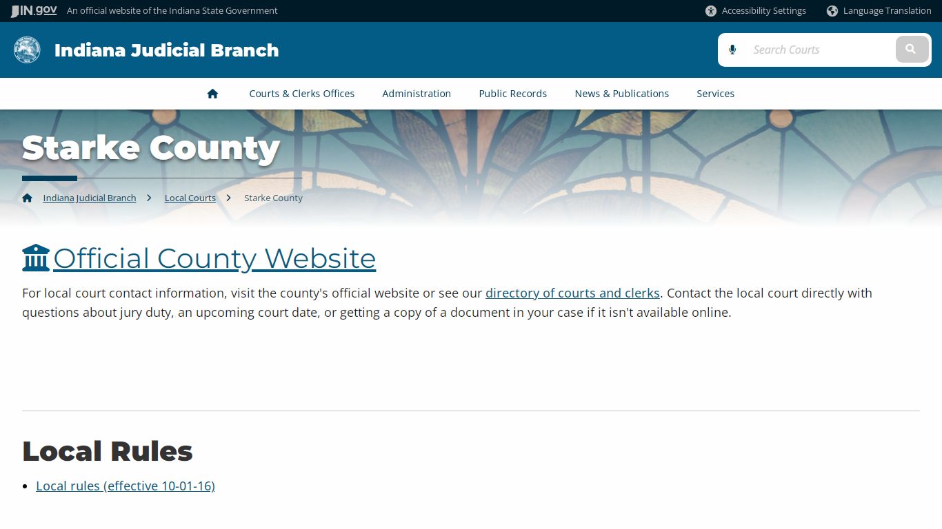 Starke County - Indiana Judicial Branch